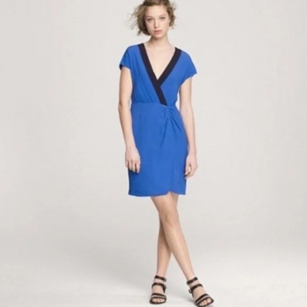 J. Crew Jessie Faux Wrap Short Sleeve Dress